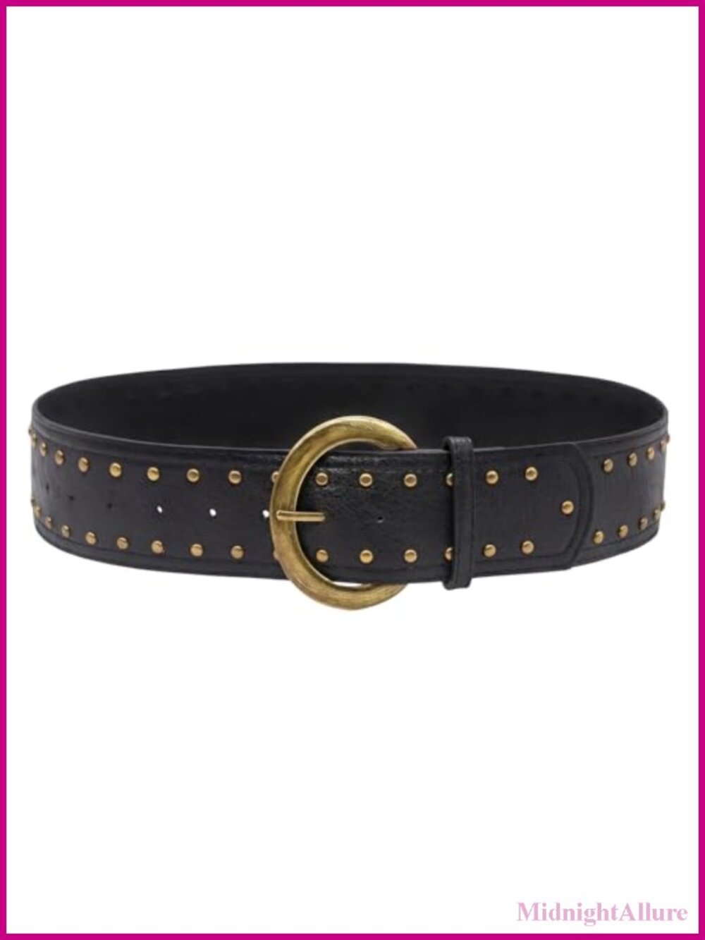 Studded Faux Leather Belt Punk Rock Cowgirl Western Style